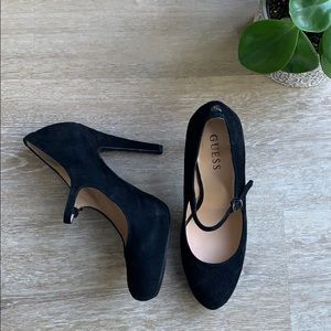 GUESS Suede black heels